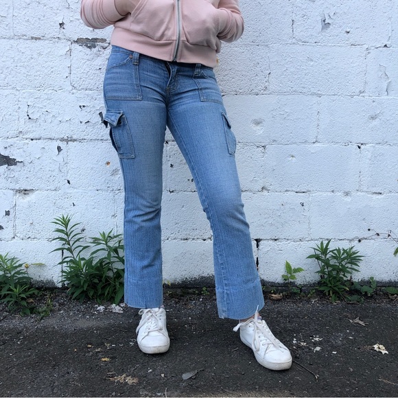 Y2K Bootcut Denim Cargo Jeans - Picture 4 of 4